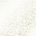 Лист одностороннього паперу з фольгуванням 'Golden Text White', 30*30см, 200г/м2, FDFMP-23-001 FDFMP-23-001