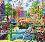 Алмазная мозаика Santi 'Волшебный Амстердам', 40*50см, с холстом, 954124, Santi 954124