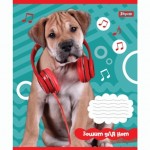 Нотний зошит А5, 12 аркушів, Pets in headphone, 764881, 1 Вересня 764881