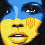 Набор акриловой живописи по номерам 'Свободная Украина' 40*40см, KHO4865 KHO4865