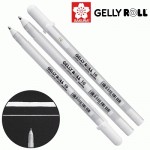 Ручка гелева, Біла 10 BOLD (лінія 0.5mm), Gelly Roll Basic, Sakura XPGB10#50