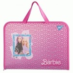 Папка-портфель на блискавці з тканинними ручками 'Barbie' рожевий 35х26см, 492240, YES 23 492240