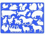 Трафарет дитячий пластиковий 'Ферма', 31х20, 9820/0, Koh-i-Noor 9820/0