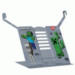 Підставка для книг з додатковими фіксаторами Yes 'Minecraft', металева сіра, 470520 470520