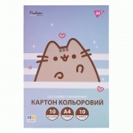 Картон кольоровий односторонній Yes 'Pusheen', 10 аркушів, А4, папка, 955463 955463