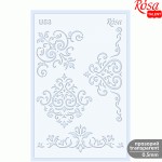 Трафарет самоклеючий серія 'Ажур', прозорий, 13*20см, №U53 №U53