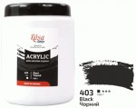 Фарба акрилова Acrylic, Чорна 403, 1000 мл, ROSA Studio