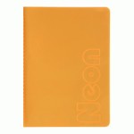 Книга записна NEON, А5, 80 аркушів, клітинка, зшита обкладинка PVC, помаранчева, BM.24822180-11 BM.24822180-11