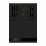 Склейка-блок mixed media Black Black 300г/м2, черная бумага 20 листов.