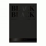 Склейка-блок mixed media Black Black 300г/м2, чорний папір 20 аркушів.